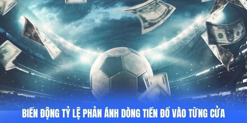 Biến động tỷ lệ phản ánh dòng tiền đổ vào từng cửa của cược thủ